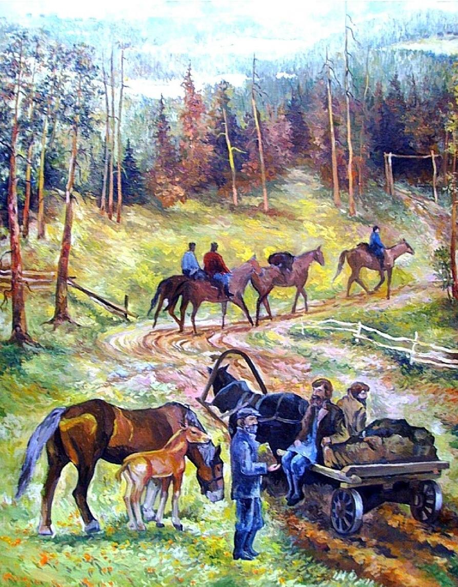 Экспедиция Петра Чихачёва. Картина Ж.Д. Коростелевой. 2006 год