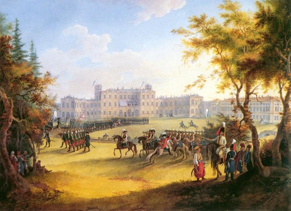 Г.С. Сергеев. Парад перед Гатчинским дворцом. 1798.