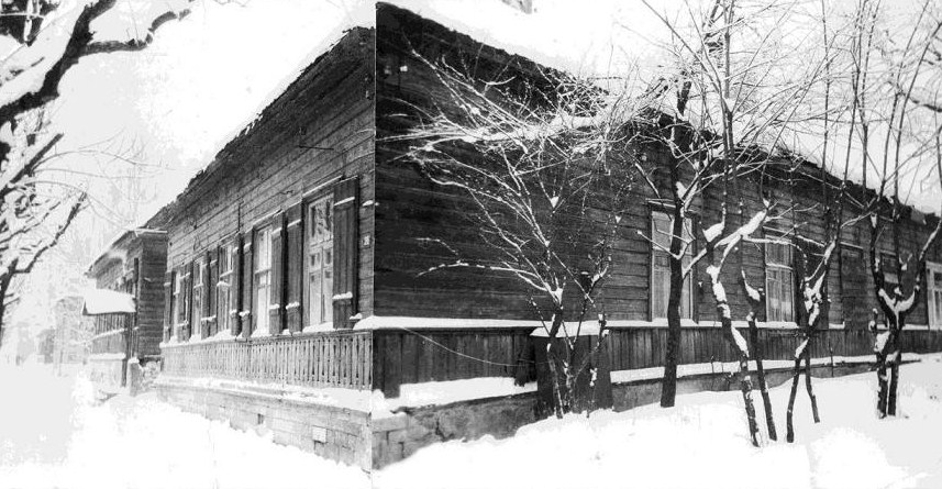 Дом № 26 на улице Горького (бывшей Бомбардирской, Юного ленинца) в Гатчине. Не сохранился